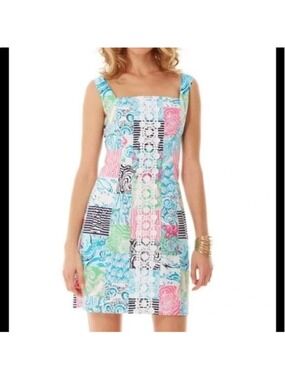 Lilly Pulitzer Idi shift Patchwork Dress Size 0